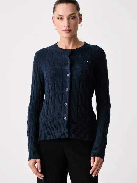 TOMMY HILFIGER Geacă tricotată bleumarin