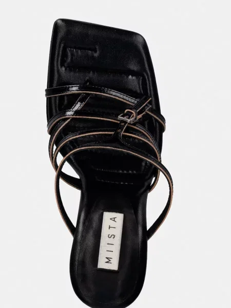Кожаные шлепанцы Miista на шпильке