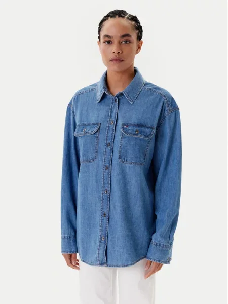 Tommy Jeans traper košulja plava
