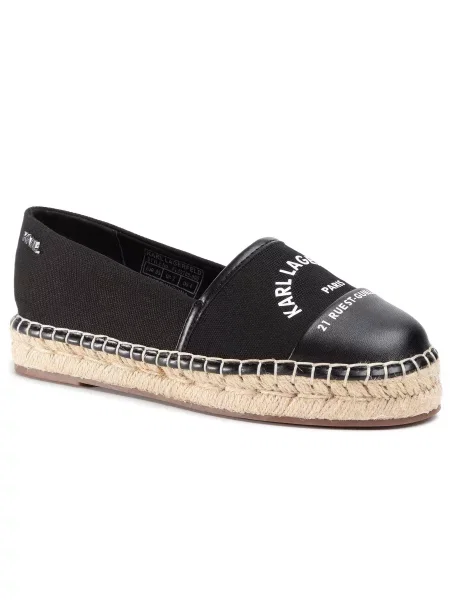 Espadrilės KARL LAGERFELD Black Canvas juoda