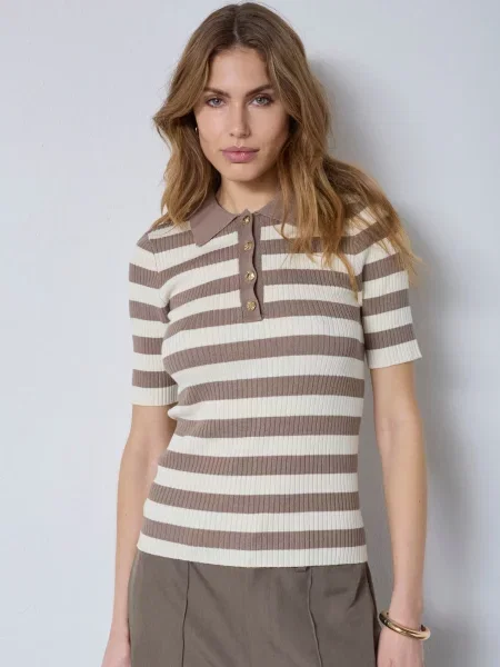 Co'couture Pulover BonnyCC deschis maro