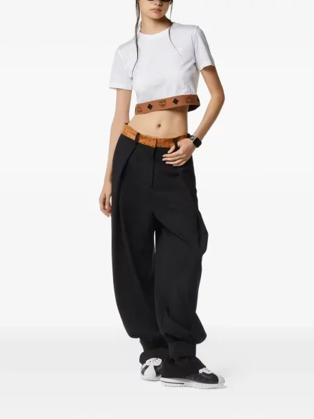 Decupat tricou Mcm cu imagine alb