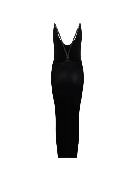 Lung rochie Dsquared2 din jerseu negru