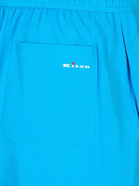 Pantaloni Kiton cu broderie albastru
