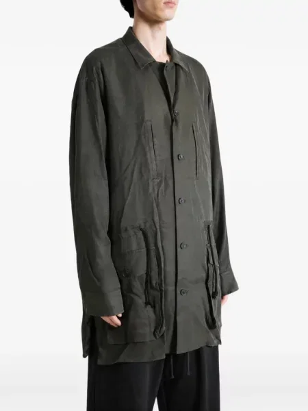 Lung cămașă Yohji Yamamoto cu cordon verde