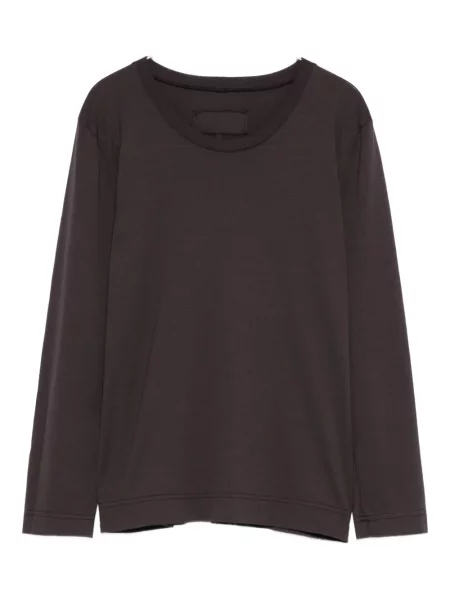 Tricou Private 0204 cu decolteu rotund lung gri