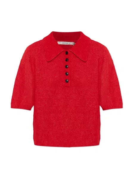 Sweter Gestuz wełniany czerwony