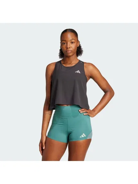 Tek top Adidas obrezano bela