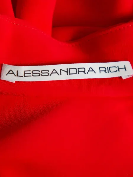 Odgovarati haljina Alessandra Rich s kristalima crvena