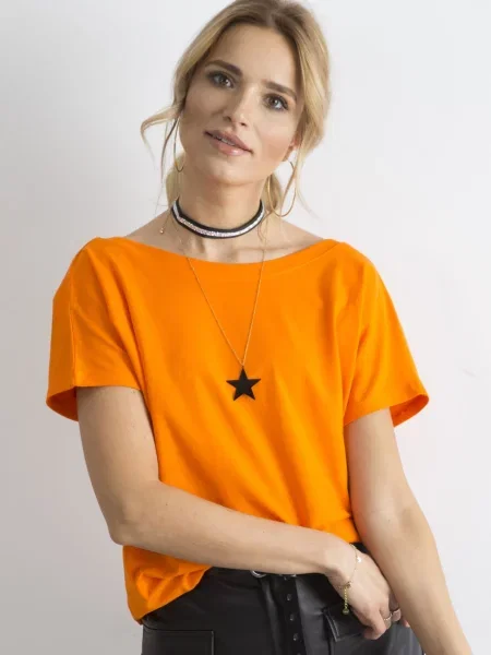 Tricou Fashionhunters portocaliu