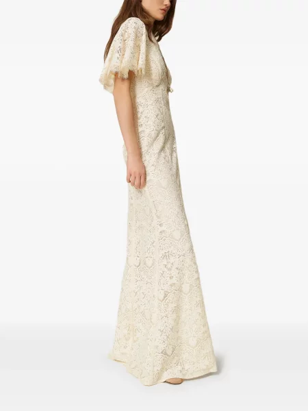 Rochie maxi Twinset din dantelă