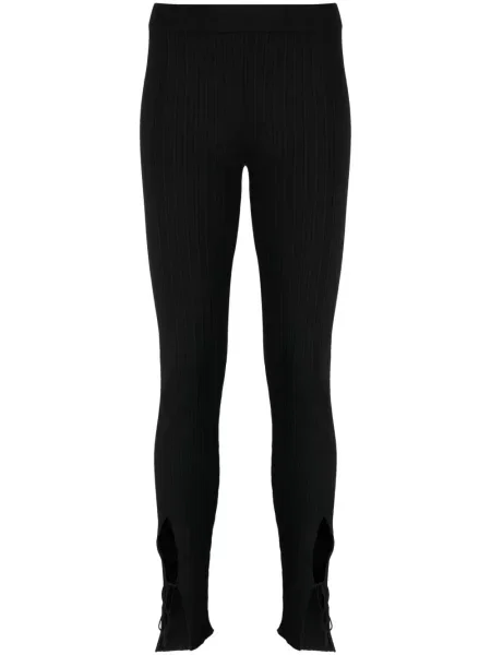 Pantaloni Tom Ford cu șireturi cu dungi din dantelă negru