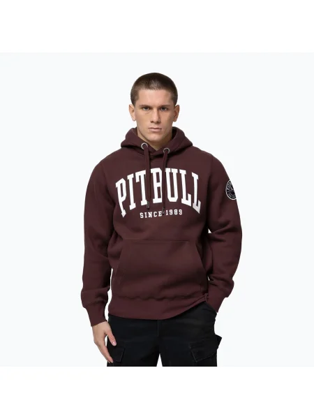 Мъжки суитшърт Pitbull Norton Hooded dark burgundy винено червено
