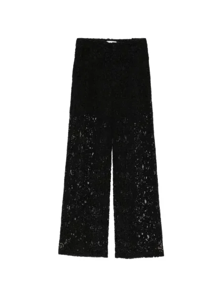 Pantaloni Quetsche din dantelă negru