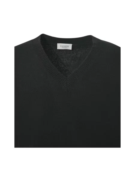 Sweter Laneus wełniany czarny