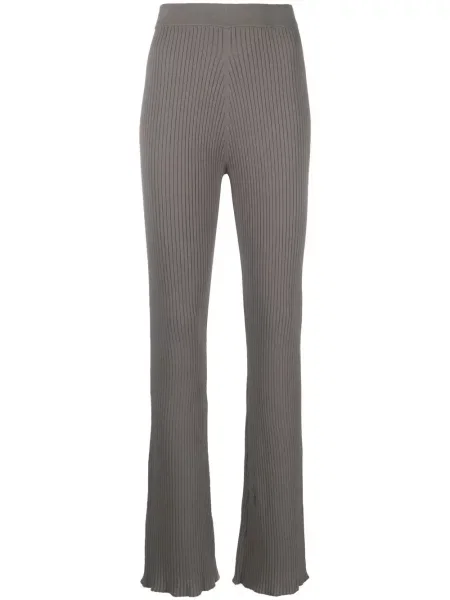 Pantaloni Nanushka tricotate gri