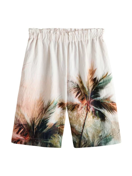 Next Pantaloni crem / închis / portocaliu caisă verde