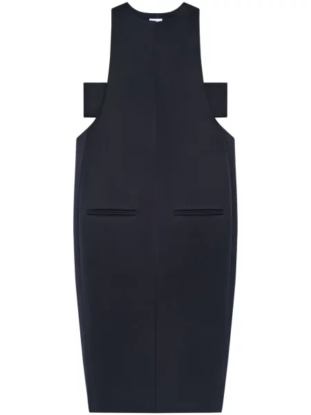 Sukienka midi Courreges do kolan garniturowa niebieska