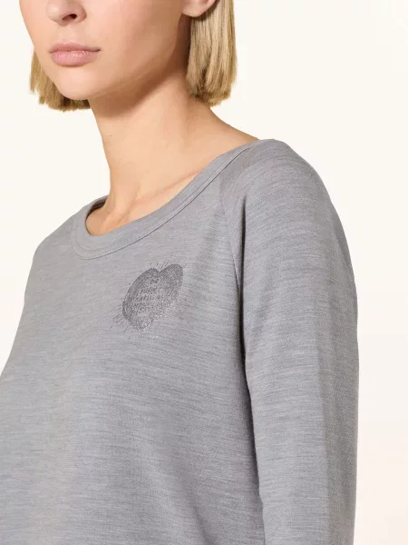 Super.Natural Koszulka Funkcyjna Little Heartwood Z Wełną Merino grau szara