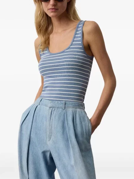Top Ralph Lauren Collection cu dungi albastru