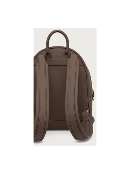 Love Moschino plecak z imitacji skóry brązowy