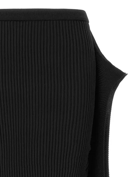 Fusta maxi Issey Miyake tricotate negru