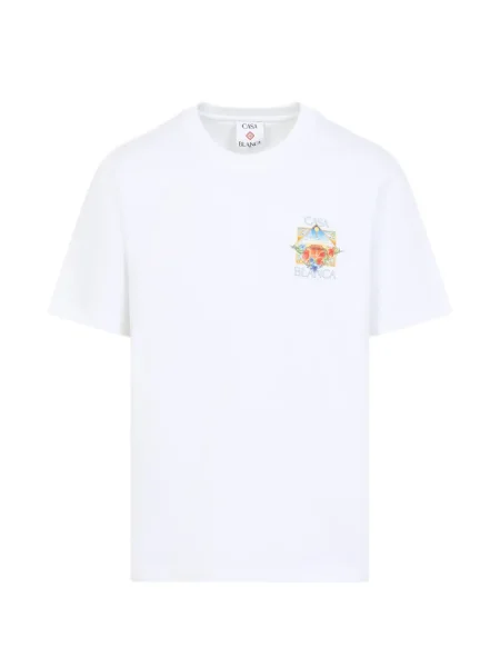 Tricou Casablanca cu model floral cu imagine alb