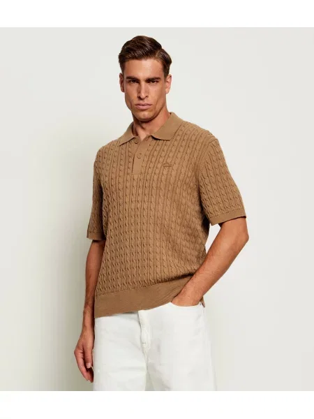 Tricou polo Lacoste clasic maro