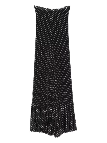 Pantaloni Simona Corsellini cu buline plisate negru