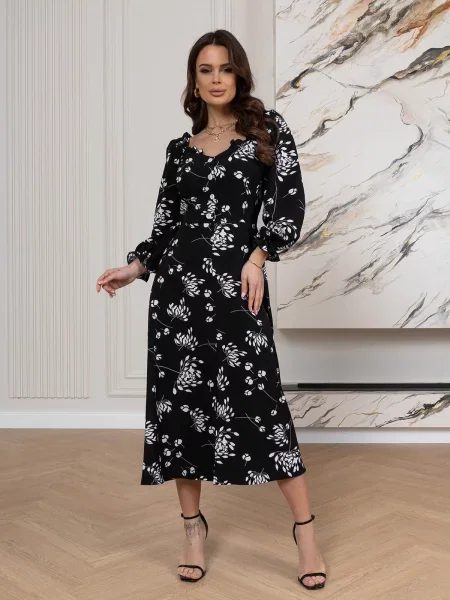 Платье миди Issa Plus черное