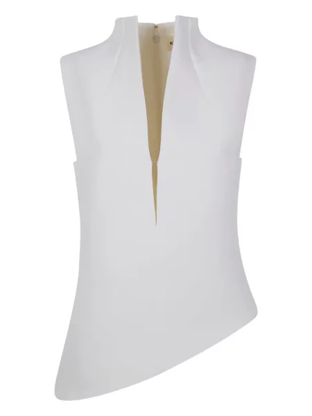Top Khaite asymetryczny biały