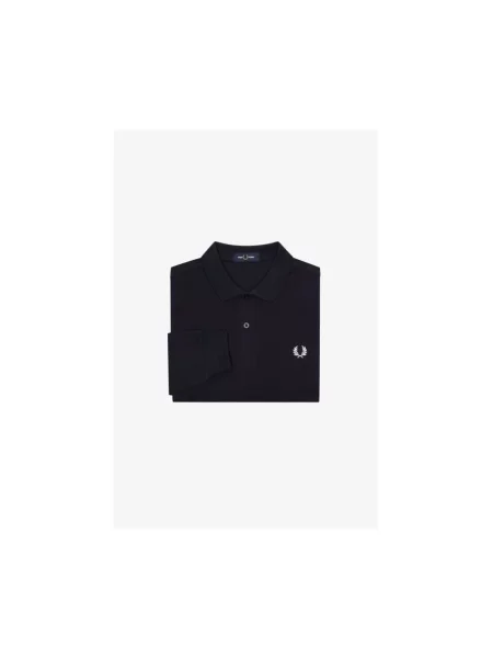 Koszulka polo Fred Perry z długim rękawem niebieska