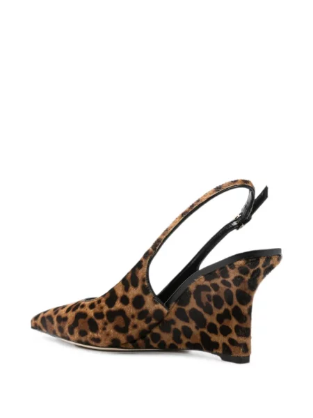 Pantofi cu toc Stuart Weitzman cu pană cu imagine cu model leopard maro