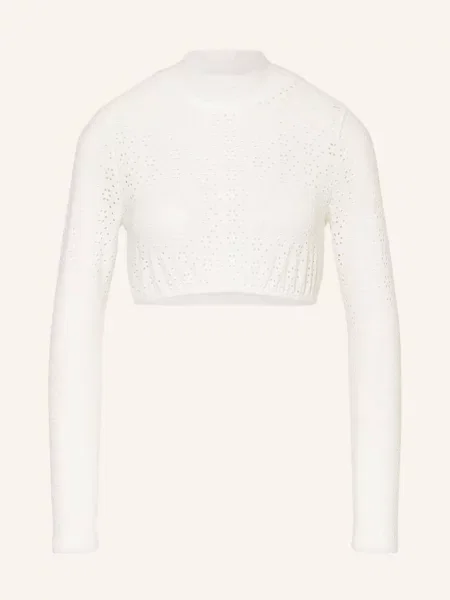 Krüger Bluzka Bawarska Z Perforowaną Koronką weiss