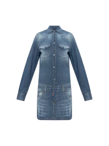 Sukienka Dsquared2 niebieska