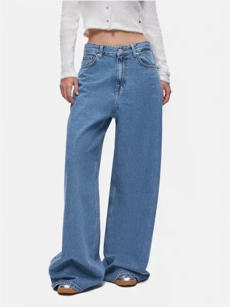 Широкі джинси LTB Jeans світло-синій бавовна/ліоцел сині