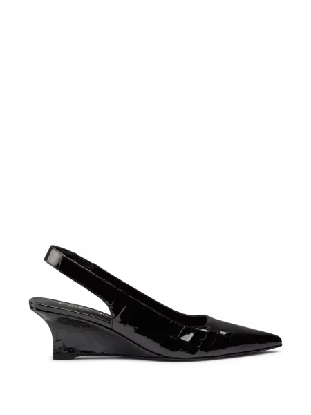 Pantofi cu toc Stuart Weitzman din piele slingback negru