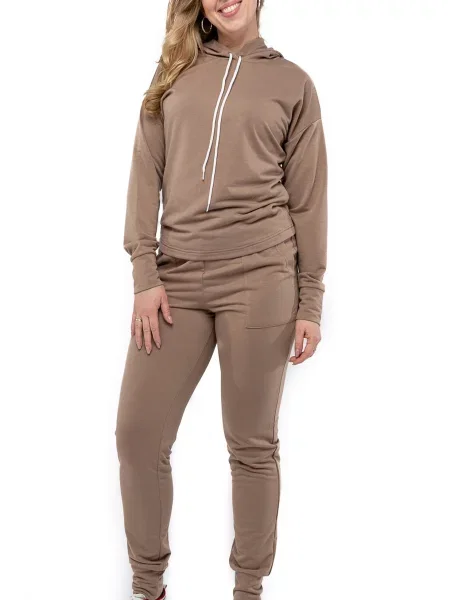 Спортивний костюм LadyLike текстиль бежевий