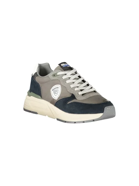 Sneakersy Blauer skórzane szare