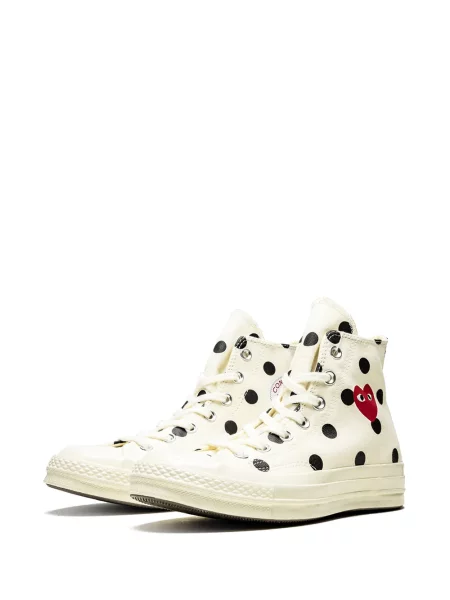 Tenisky Comme Des Garçons Play X Converse bílé