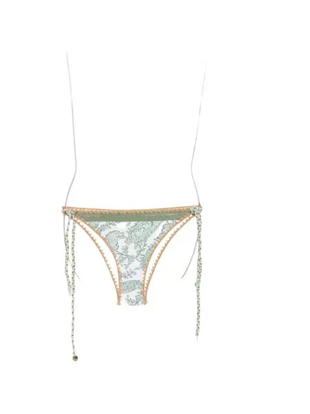 Bikini Banana Moon cu imagine cu model paisley cu legături verde