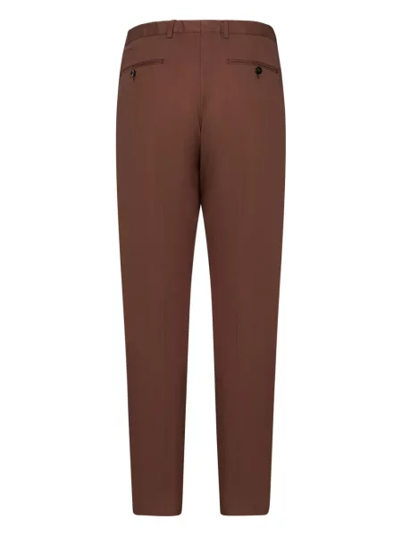 Pantaloni Franzese Collection plisate maro