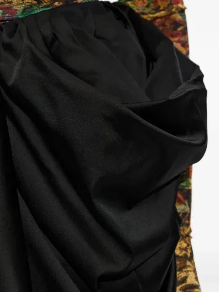 Fusta mini Ganni drapată negru