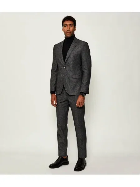 HUGO De lână costum Arti-Hesten | Extra slim fit cu adaos de mătase gri