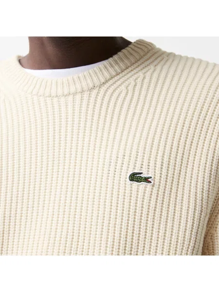 Lacoste Sweter Z Okrągłym Dekoltem Z Bawełny Organicznej Classic Fit