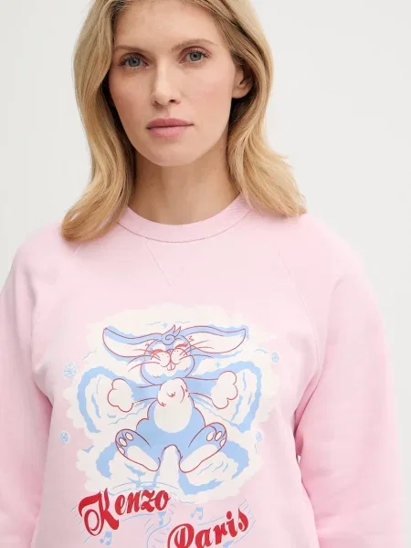 Кофта Kenzo з принтом рожевий