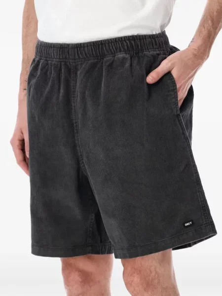 Manšestrové kraťasy Obey černé