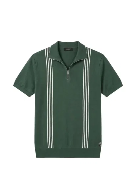 Tricou polo Ron Dorff cu dungi verde