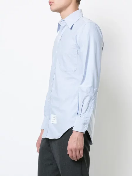 Keprová košile Thom Browne modrá