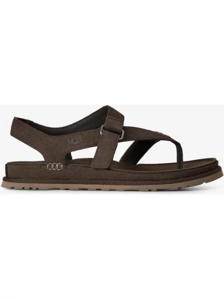 Sandały UGG GoldenGaze Toe Post ciemnobrązowe 36 brązowe